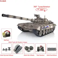 HENG LONG 7.0 Russia T90 1/16 RTR RC Tank 3938 360° Turret Metal Wheels Red Eyes Battery BB Pellets Radio Models Toys TH17870 1