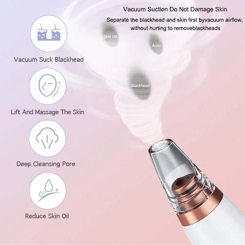 Face Cleansing Beauty Machine 3 Suction Mode Acne Blackheads Dead Skin Remover Electric Visual Cleaning