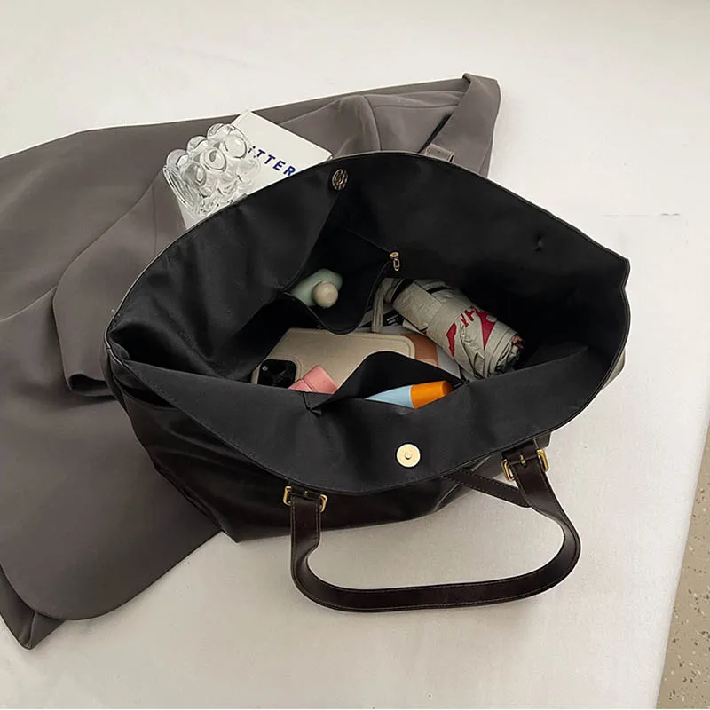 Retro PU Leather Tote Bag – Trendy Winter Shoulder Handbag