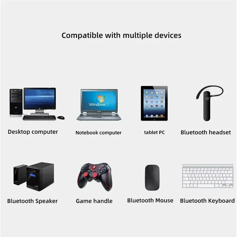 True 5.0 Bluetooth Adapter Usb Bluetooth Transmitter for Pc Computer Receptor Laptop Earphone Audio Printer Data Dongle Receiver