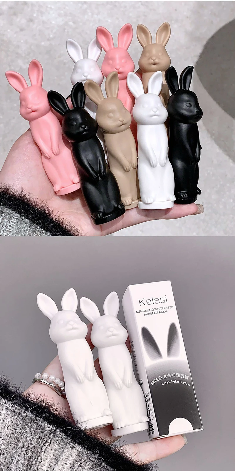 Description Picture 6 of itemRabbit Black Lip Balm Gloss Not Dryness Peach Transparent Lip Tint Moisturizing Lips Makeup Base Children's Lipsticks For Girls
