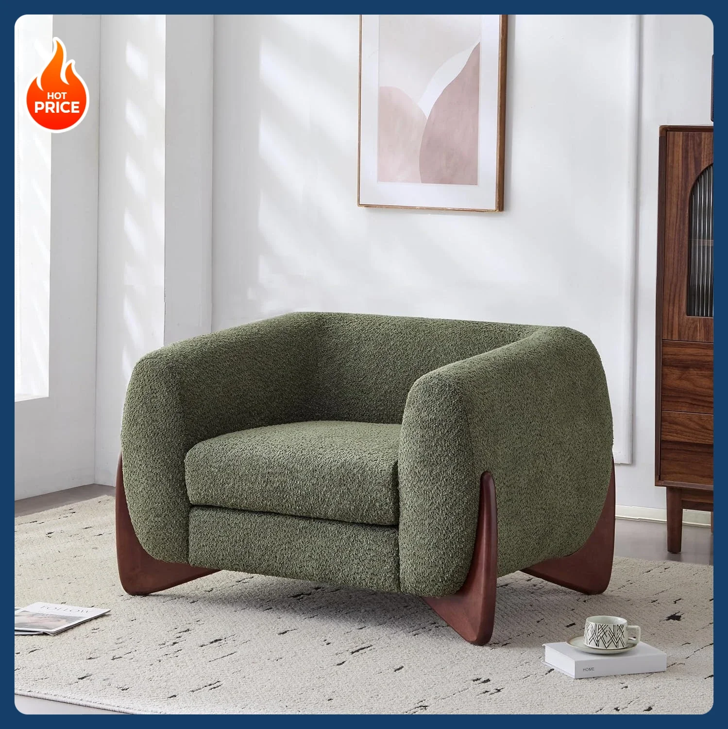 Boucle Club Chair 1