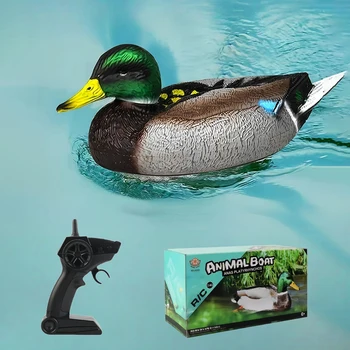 15Km/h 2.4G RC High Speed Speedboat Dual Motor Waterproof Creative Simulation Duck Model Boat Children's Toy Birthday Gift 1