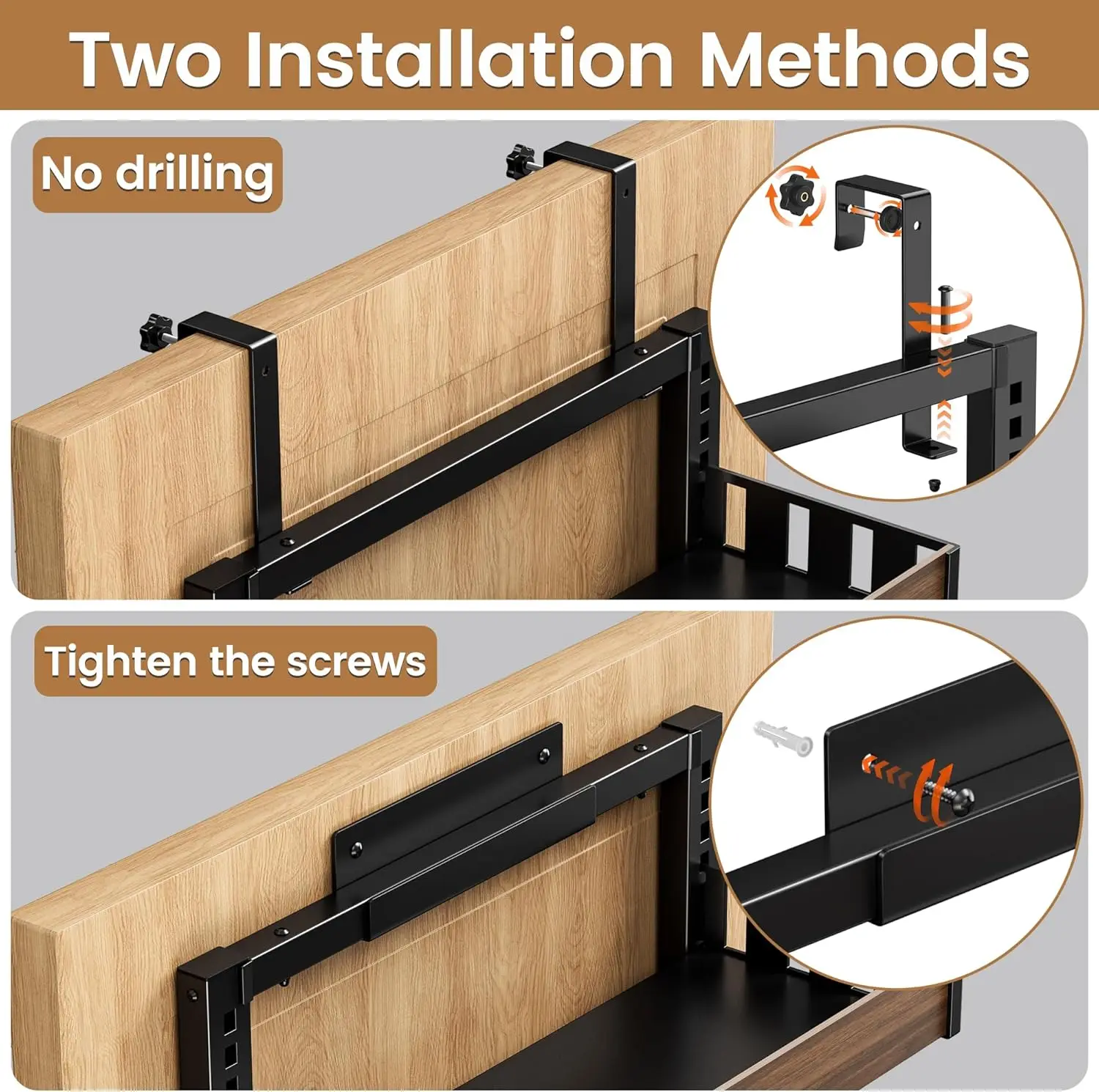 2-in-1 wall mount or hanging spice rack pantry organizer