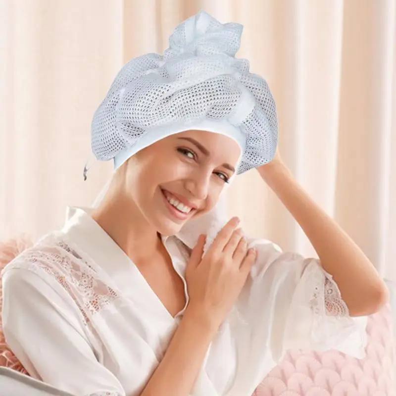 Net Plopping Cap for Drying Curly Hair Adjustable Net Plopping Bonnet Quick  Drying Hair Towel Bath Hats Net Plopping Cap - AliExpress