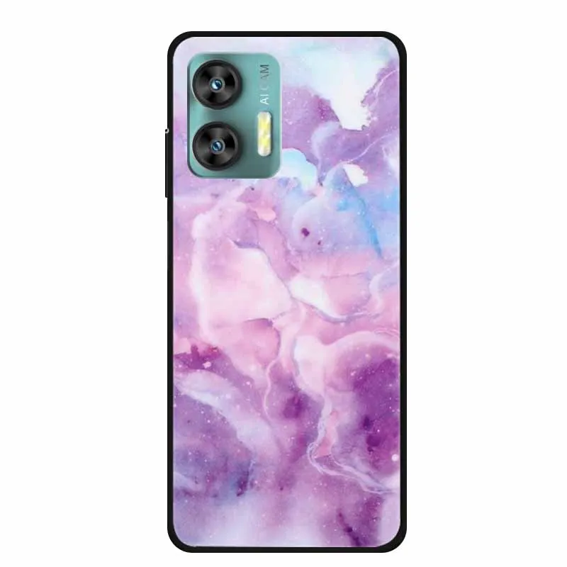 Colorful Marble Space TPU Silicone Soft Back Cover Case - Fashionable Protective
