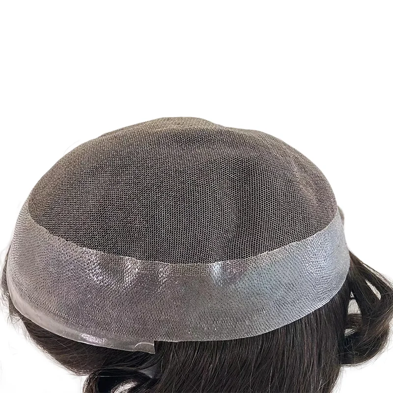 Protesi Capillare HDWIGS HD Lace PU da Uomo, Sistema di Sostituzione dei Capelli Naturali Umani, Toupet con Pizzo HD Australia - immagine 3