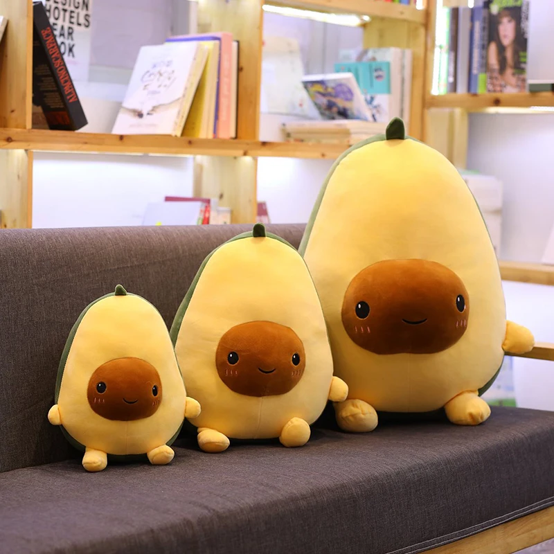 Avocado Fruits Plush Plant Toys Kawaii Cartoon Cute Stuffed Doll Cushion Boys Girls Anti Stress Cushion Pillow For Kids Children