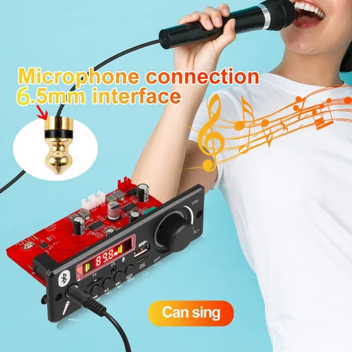DIY 가정용 디지털 앰프 MP3 디코더 보드, 음악 서브우퍼 스피커용 오디오 전원, 블루투스 FM, 볼륨 조절, 160W, 12V, 80W 2