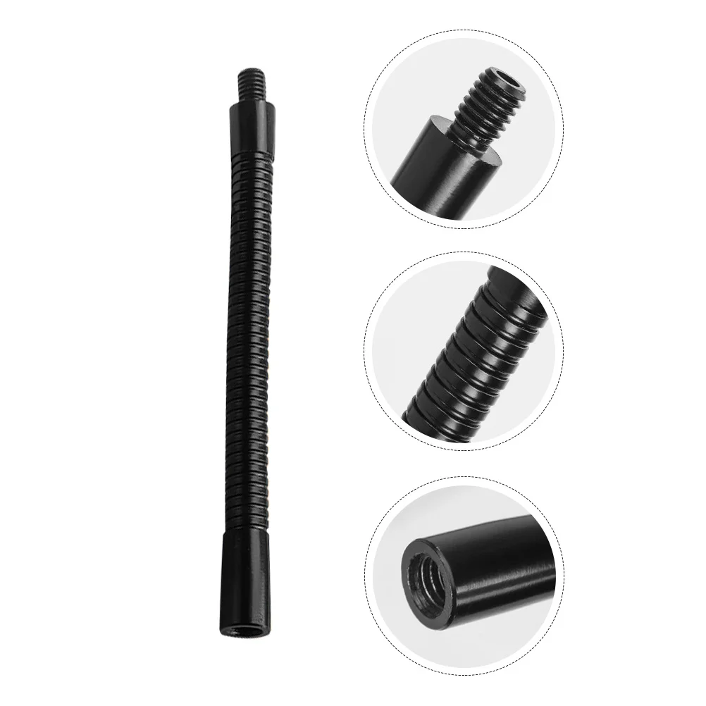 구즈넥 마이크 브래킷 연결 호스 스탠드 익스텐션 튜브 파이프 공급 어댑터, 18cm 연결 합금 블랙 로드 거치대