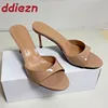 Slip On Ladies Stiletto Heels Shoes New In Summer Spring Luxury Female Slides Footwear Fashion Round Toe Women Heels Pumps Shoes 1