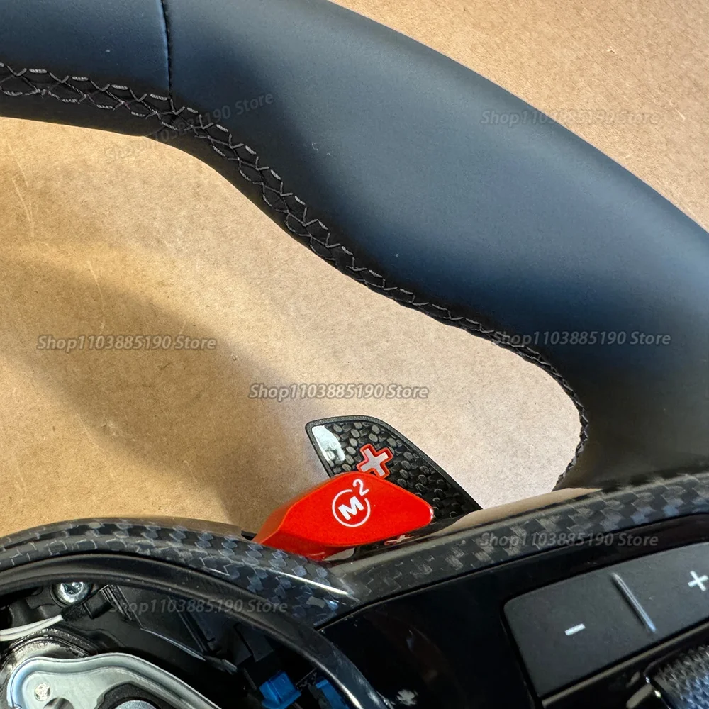 BMW G30 G20 G31 G26 G03 G04 G87 G80 G82 G22 F10 F20 F30 F80 M2 M3 M4 M5 M6 차량용 프리미엄 가죽 스티어링 휠 액세서리