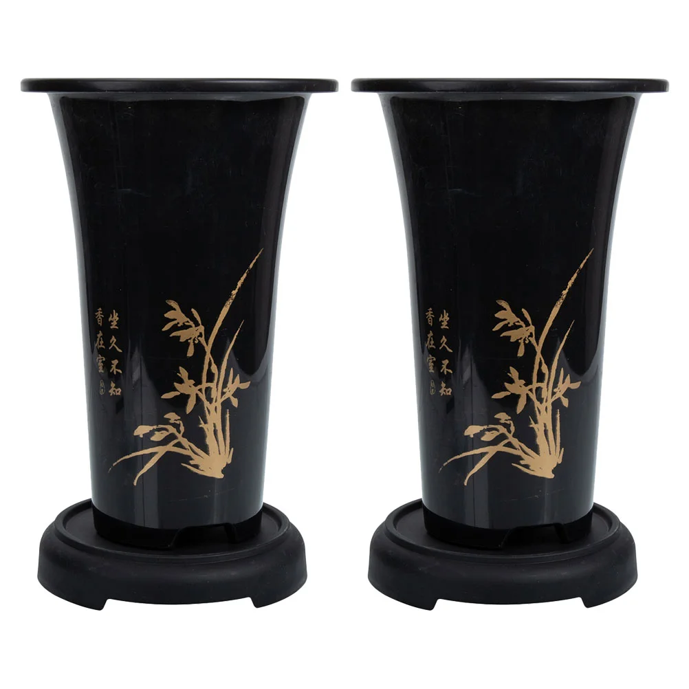 2 Sets Orchid Pots Plant Containers 2