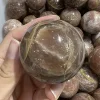 Natural Golden Sun Stone Sphere Quartz Crystal Magic Ball Healing Reiki Rock Stone Collectibles Without Base 3