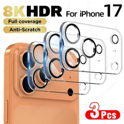 Clear 3D Crystal Tempered Glass & Curved Camera Lens Protector - 3 - Pack Case Bundle - iPhone 18 Pro (3Pieces)