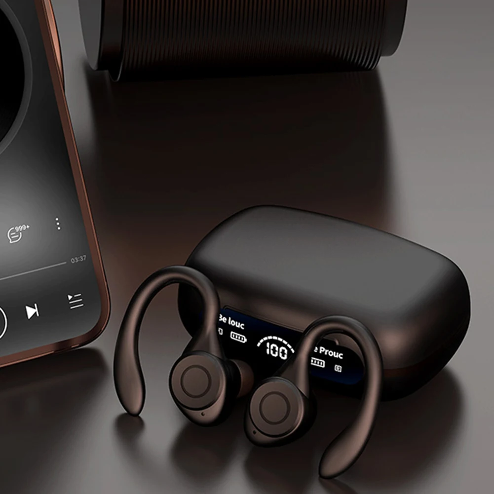 Description Picture 5 of item1-2PCS TWS Earphones Ear Hook Noise Reduction Wireless Gaming Earphones Bluetooth 5.3 Power Display Sports Running Earbuds