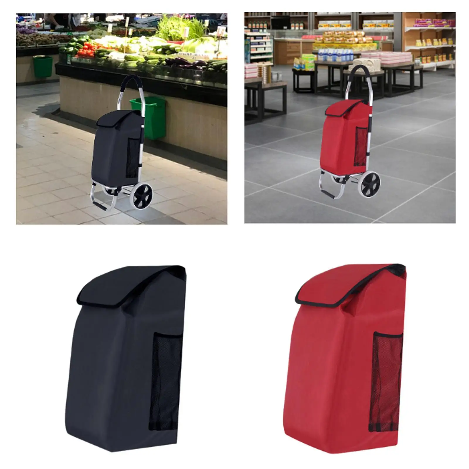 Shopping Cart Bag Oxford Cloth Waterproof Fold up Hand Truck Accessories Spare
