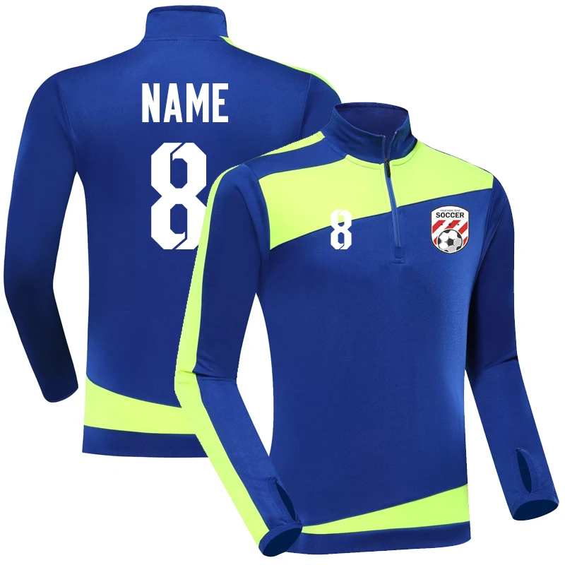 New Football Trainning Teacksuits Warm Long Sleeve Autumn/Winter Sport Suit Soccer Clothes For Kids/Men Sportwear Uniform Custom