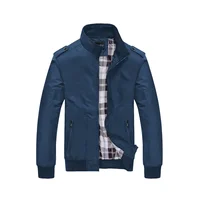 Men's Thickened Stand Collar Jacket Fashionable Trendy Simple Match Summer Thin Male Outerwear Regular Length China Made