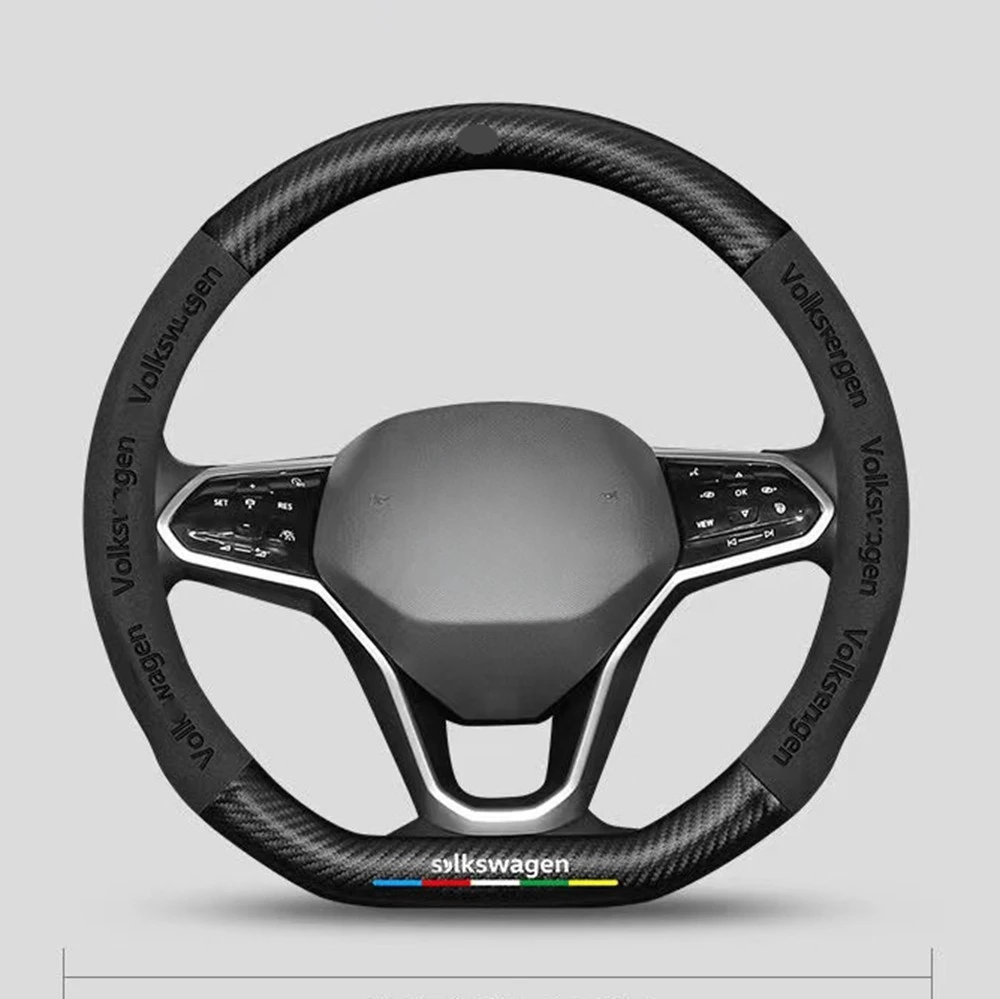 CarSteeringWheelCoverSuedeLeatherAntiSlipSteeringCoversFor