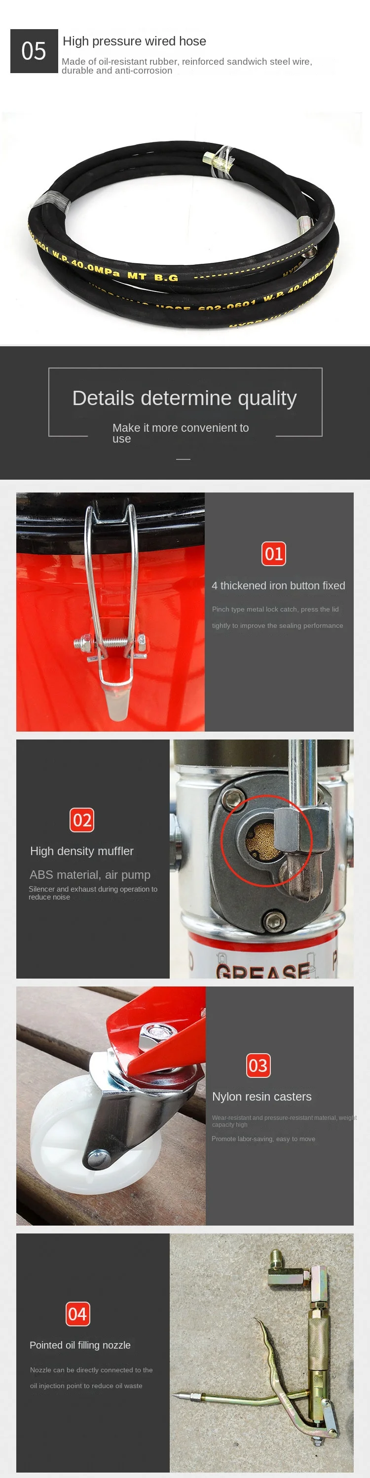 35L Pneumatic Grease Machine 360° Universal Automatic Oiler For Construction Veh