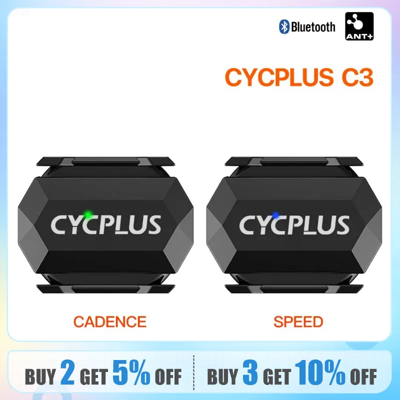 CYCPLUS Cadence Speed Dual Sensor Cycling Bicycle Accessories ANT+ BLE 5.0 Speedometer for XOSS Strava Bike Computer