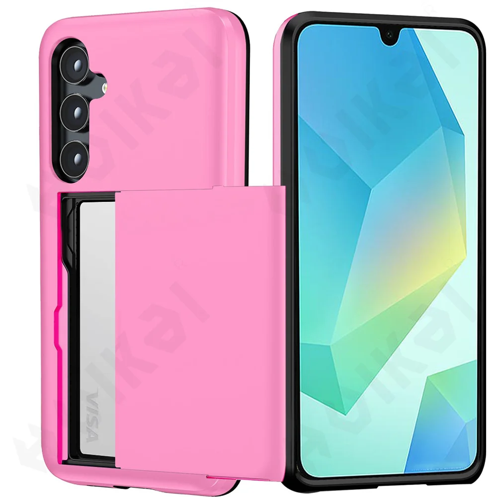 Heavy Duty Dual-Layer Protective Wallet Case with Hidden Card Slot