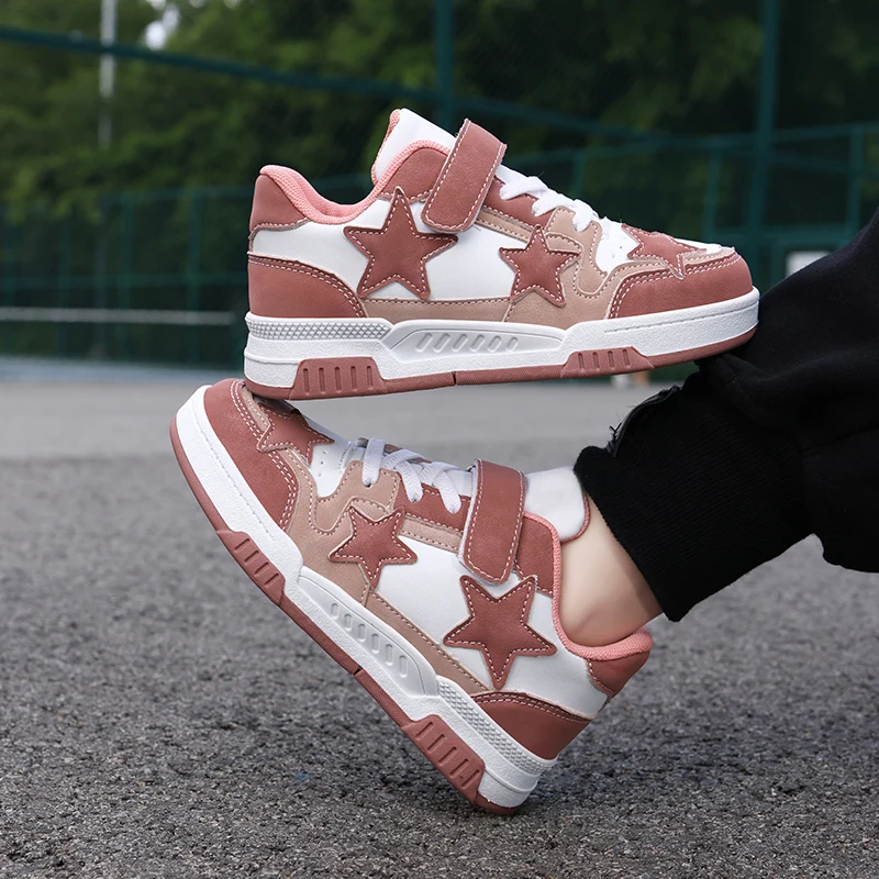 Description Picture 6 of itemChildrens Sneakers Casual 2024 Fashion Breathable Sports Shoes Waterproof Flat Walking Shoes Luxury Design Kids Skate Shoes