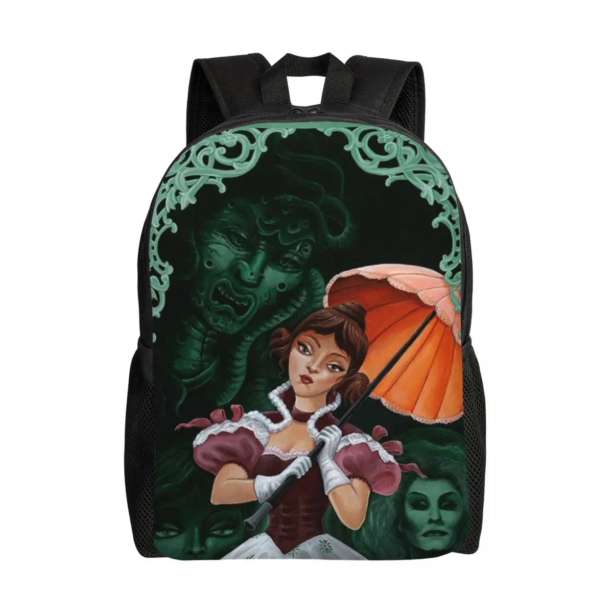 

Haunted Mansion Movie Backpacks for Women Men School College Students Bookbag Fits 15 Inch Laptop Halloween Grimace Bags