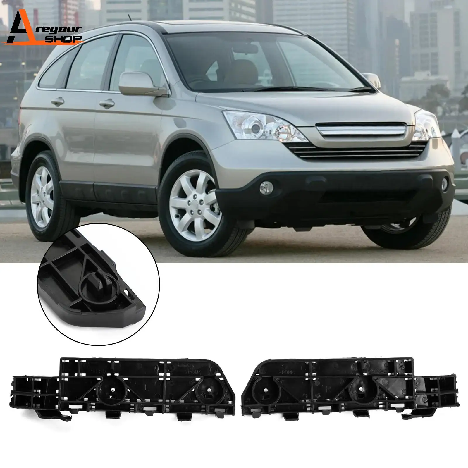 Areyoursohp 2pcs Front Bumper Bracket Left Right For Honda CR-V CRV -SWA-003 71193-SWA-003 Car