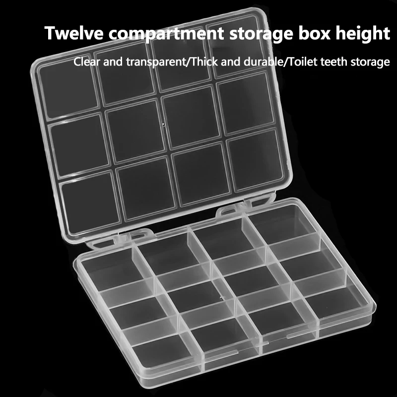 12 Grids Plastic Organizer Holder For Nail Art Stone Jewelry Glitter Accessory Storage Box Bead Decoration Collector Tools 4