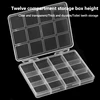 12 Grids Plastic Organizer Holder For Nail Art Stone Jewelry Glitter Accessory Storage Box Bead Decoration Collector Tools 4