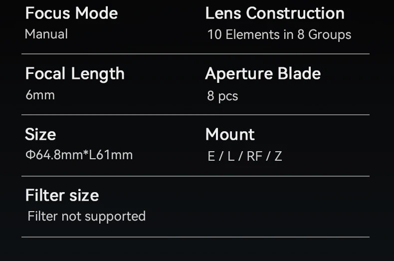 AstrHori Vollformat 6mm F2.8 Zirkuläres Fisheye-Kameraobjektiv für Kreative Sternenhimmel- und Landschaftsfotografie mit Sony E Z RF L-Mount – Detail 14