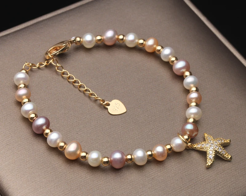 100% Multi Color Fashion Natural Freshwater Pearl Strand Bracelets For Women Cuff Bangles Wrap Beads Bracelet