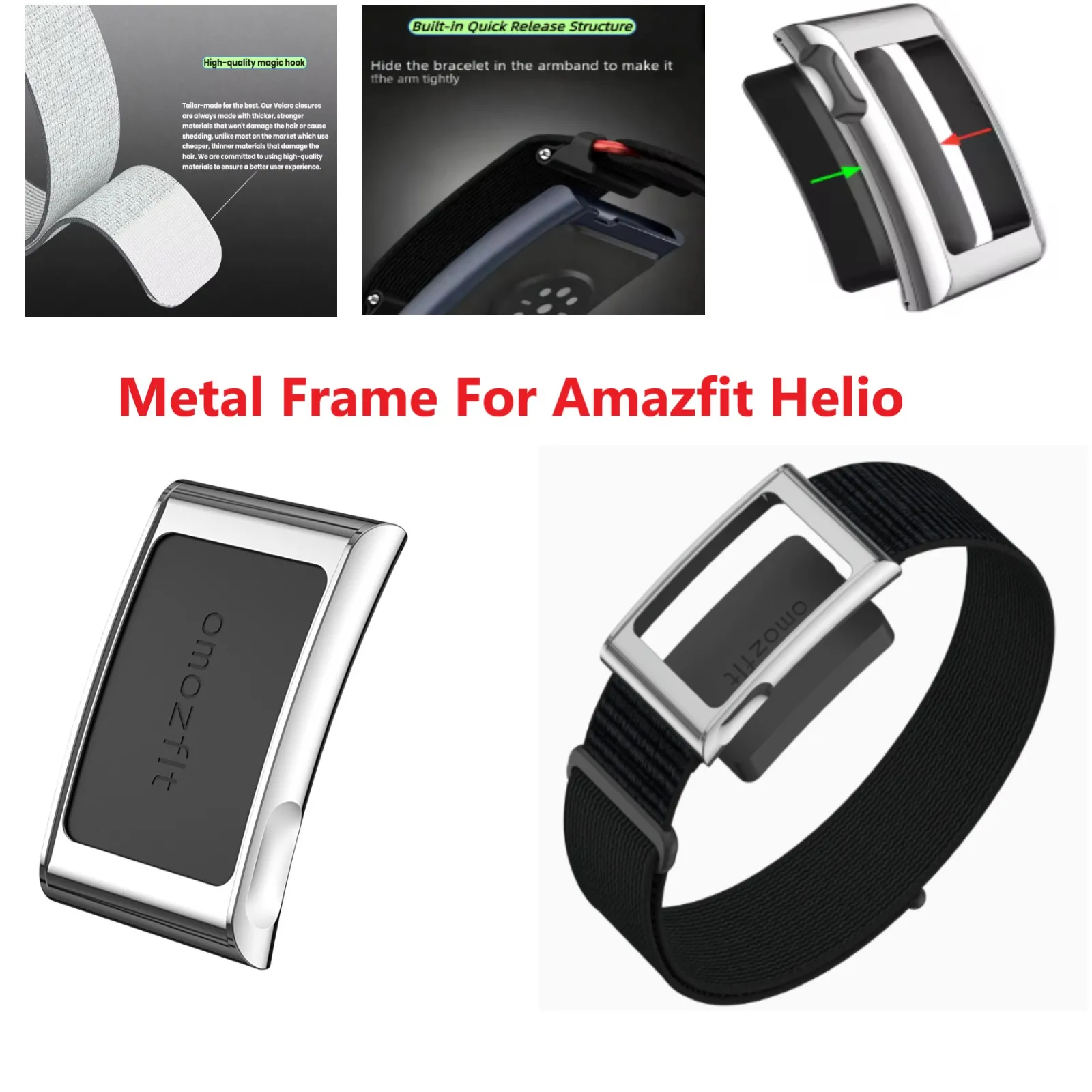 Huami Amazfit Helio 22mm 시계 보호 프레임 커버 액세서리용 아연 합금 범퍼 케이스