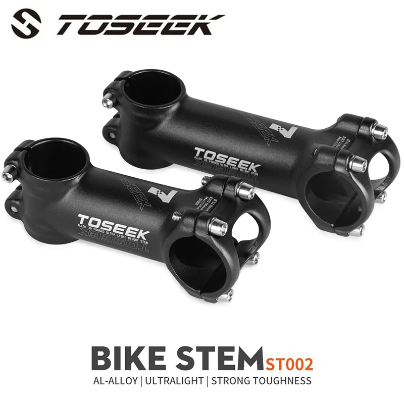 TOSEEK ST002 MTB Stem 7 Degree Bike Handlebar Stem Ultralight Road Mountain Bicycle Power Durable Bike Table 35/45/55/60/70/80mm
