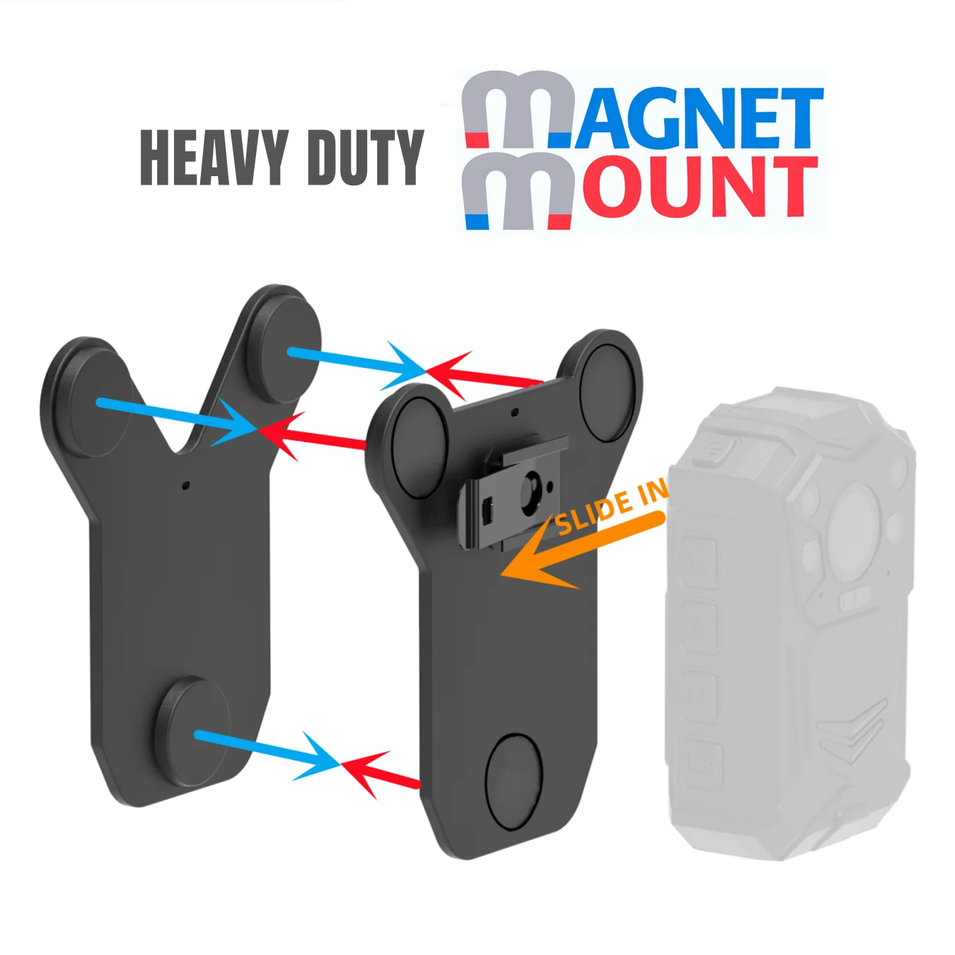 

SHARPWITNESS M3 Heavy Duty Magnet Body Camera Mount Compatible with MIUFLY GRC EEYELOG Bodycam Attach To Clothes Secure Grip