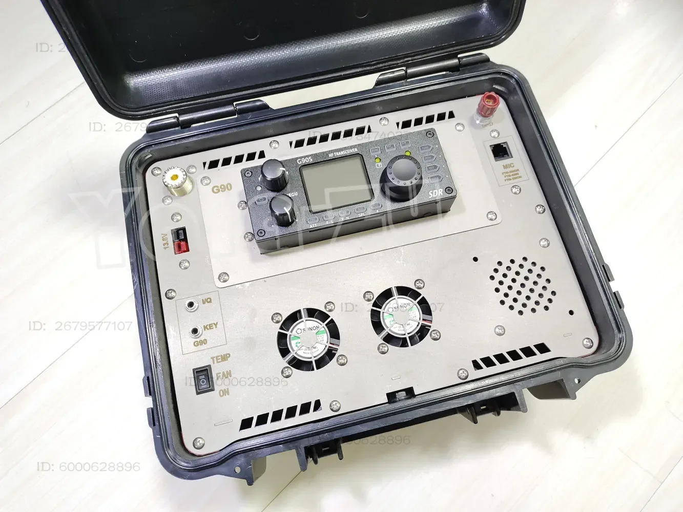 방수 안전 보관 운반 상자 Xiegu G90 ICOM 2730 TFM-200DR/300DR/600DR 라디오 박스 BB 용 야외 트랜시버 휴대용 상자