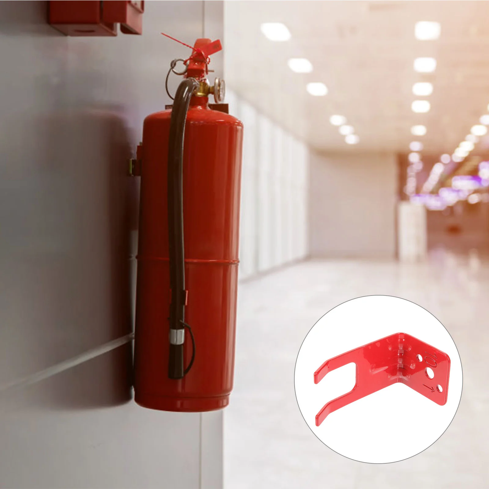 

4 Pcs Fire Extinguisher Bracket Warehousw Hanger L Shape Hook Iron Mount Wall Offic