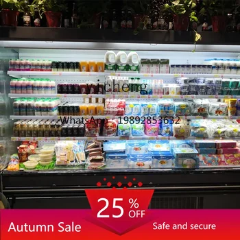 ZZ air curtain cabinet fruit fresh-keeping cabinet Malatang a la carte refrigerated display cabinet
