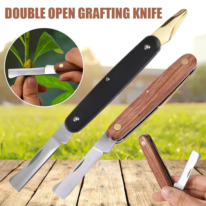 

2pcs Garden Foldable Grafting Cutter Pruning Seedling Tree Scissor Cutting Tool Florist Prun Garden Tool