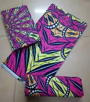 African wax high quality 100% cotton Ankara wax fabric clothing 6 yards 6