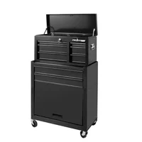 5 Drawer Portable Rolling Tool Chest and Cabinet Combo Heavy-Duty Steel Construction Lockable Top Chest Large Storage Capacity 1