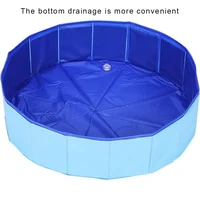 สระว่ายน้ําสุนัขพับได้ 60-20 ซม., สระว่ายน้ําสุนัขพลาสติกแข็งแบบพกพา, อ่างอาบน้ําสัตว์เลี้ยงแบบพับได้กลางแจ้งสําหรับสัตว์เลี้ยงสุนัขและแมว 5