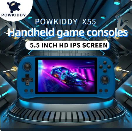 

2023 NEW X55 handheld game console 90000 Games PSP 5.5 INCH IPS Screen Console Linux System 4000 MAh TV HDMI LPDDR4X 2GB