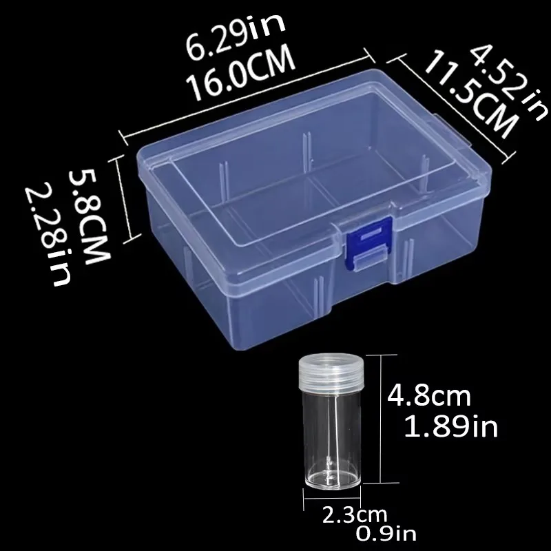 1pcs24 Grid Plastic Storage Box DIY Diamond Painting Handicraft Accessories Storage Box Beaded Ioose Bead Parts Box