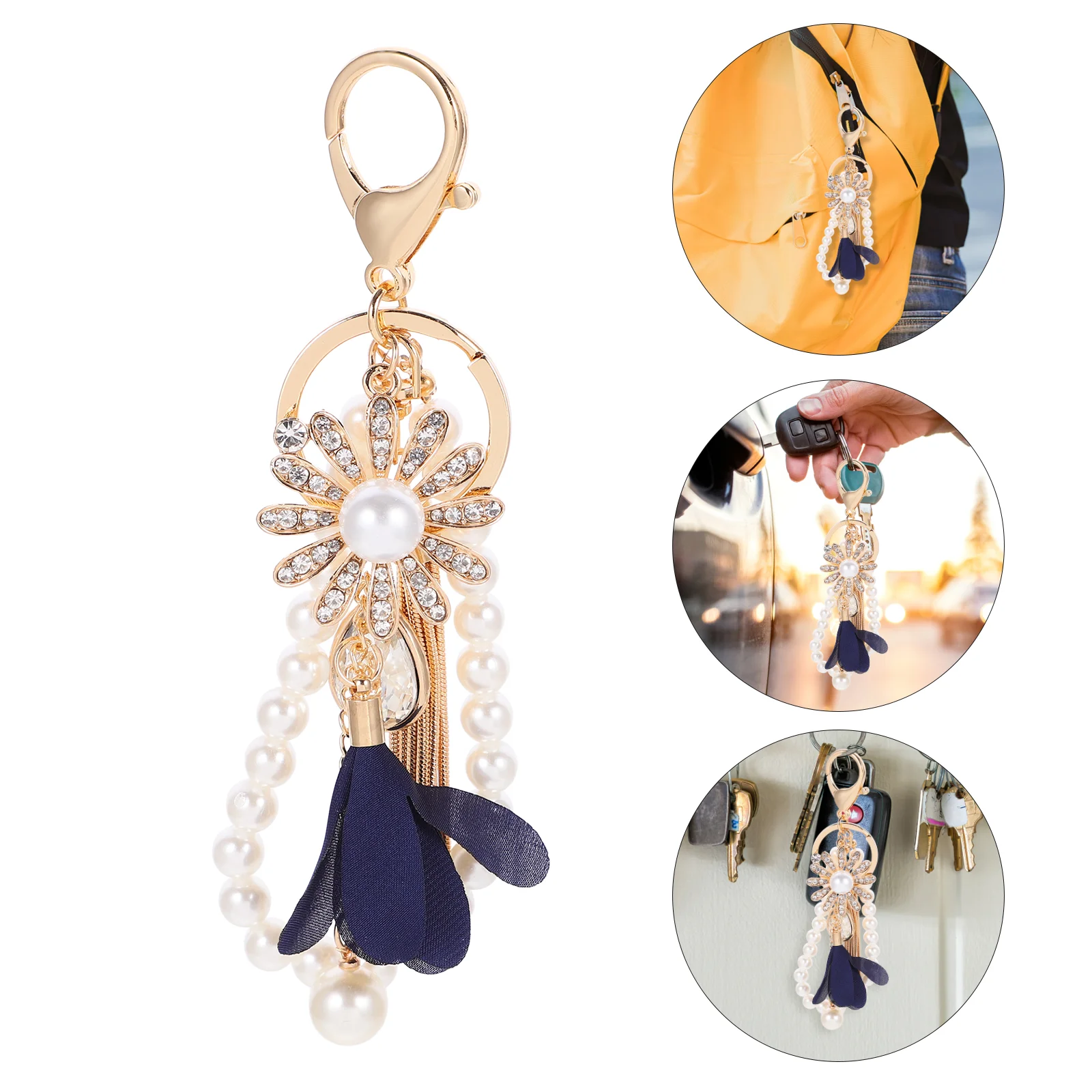 

Keychain Pearl Key Chain Pendant Key Chain Decoration Bag Purse Hanging Decoration
