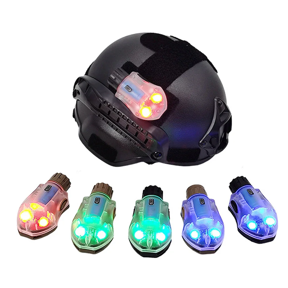 1Pc Sport Helmet Light Blue Red IR Strobe Waterproof Outdoor Survival Safety Signal Flash LAMP Light for Outdoor Sports Hunting