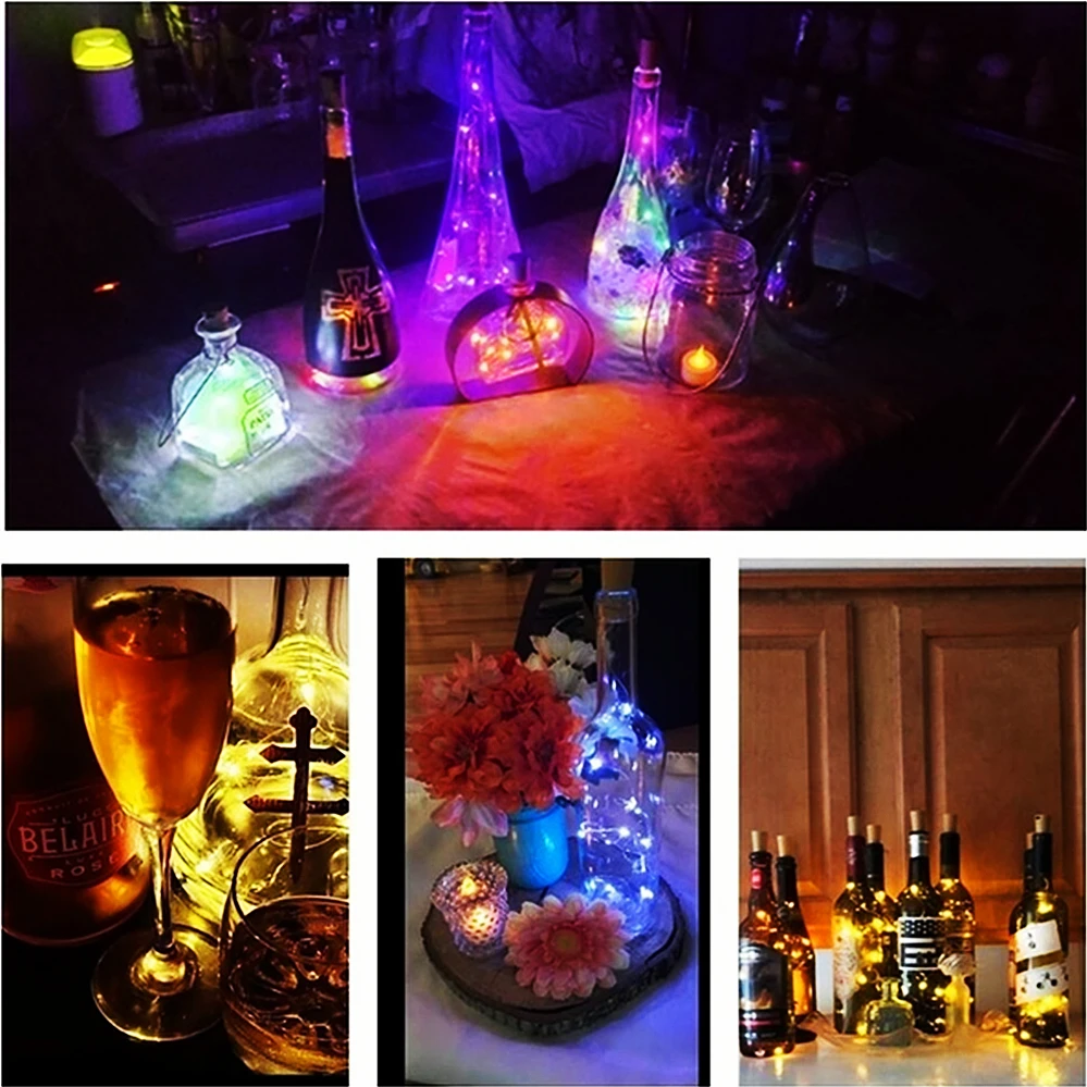 Wine bottle lights LED With Cork 1/2/3M Cork Lights Fairy Mini String for Liquor Bottles Crafts Party Wedding Decoration