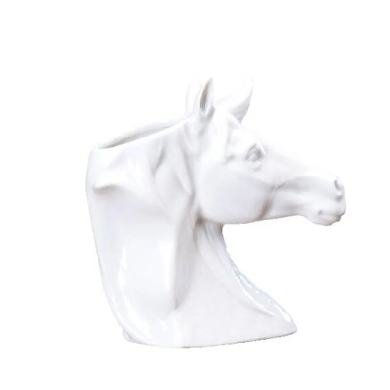 모던한 스타일 세라믹 수경 꽃병 화분, 말 머리 꽃 냄비, 꽃꽂이, 홈 정원 장식